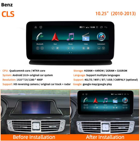 Car stereo android bluetooth head unit for Benz CLG 2010-2013 with wireless carplay and Android auto function GPS navigation wifi