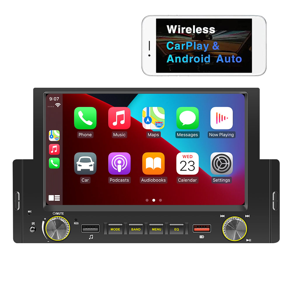 Autorradio doble DIN Carplay Wireless y Android Auto LYCKA - Norauto