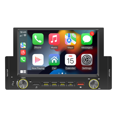Universal Bluetooth Car radio single 1 din Autoradio 6.2 Inch screen with carplay auto electronics
