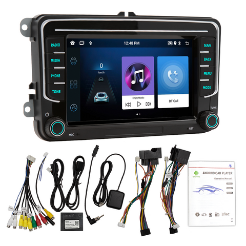 Double 2 Din Android 13 Gps Touch Screen Stereo Car Radio Player Fit for vw Polo passat jetta Golf Mk5