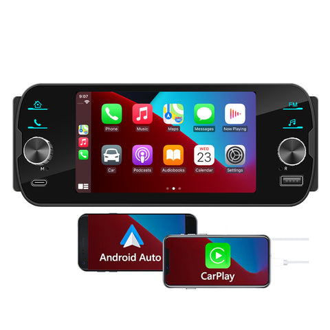 5 Inch Universal FM BT Single Din Android 13 Car MP5 Player With Wireless Carplay and Android Auto