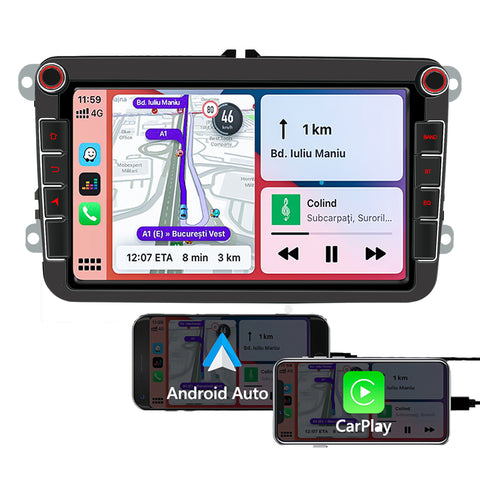 Car Radio for VW Android 13 Multimedia 8" Inch Touch Screen Navigation Media Car Stereo With Carplay And Android Auto