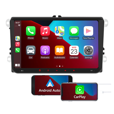 Car Radio Player for vw Polo passat jetta Golf Mk5 9-inch HD screen car stereo with wireless carplay Android auto