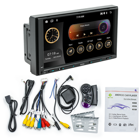 Car radio factory bluetooth car stereo optional apple carplay and android auto 7 inch touch screen support bluetooth wifi gps navigation aux usb camera input