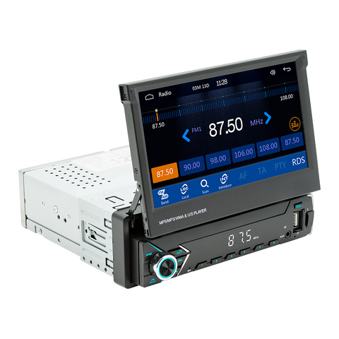 car stereo manufacturer single din car navigation system with apple carplay and android auto 7 inch manual retractable screen support online usb aux mirror link camera input