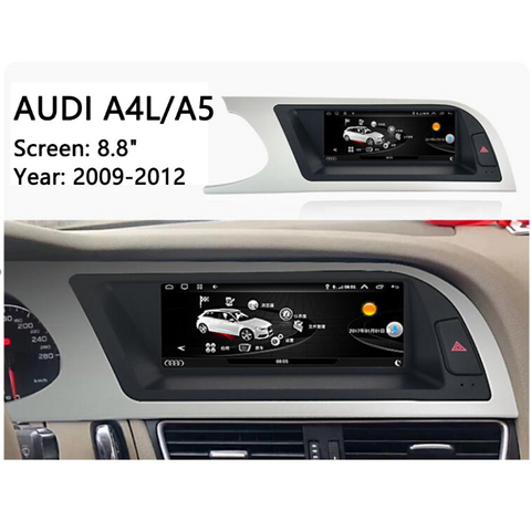 Car stereo bluetooth android head unit for audi A4L A5 with wireless carplay and android auto 8.8 inch HD screen support wifi navigation system