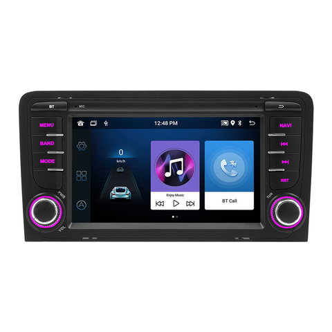 Android Car Radio With Carplay Quad Core 7 Inch Car MP5 Player Navigation Radio GPS Car Stereo Suitable for Audi A3 (2003-2012)