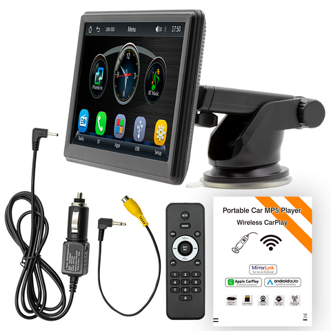 Bluetooth car stereo universal car radio with wireless carplay and Android auto high-definition 7-inch touch screen recommended installation
