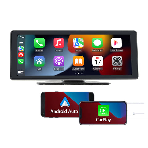 Portable Dual Camera Car Black Box 10.26 Inch Screen Adjustable Desktop DASH CAM Car DVR With Carplay and Android Auto