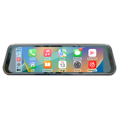 Car Recorder 9.36 Inch Reverse Mirror Wireless CarPlay Android Car DVR Monitor