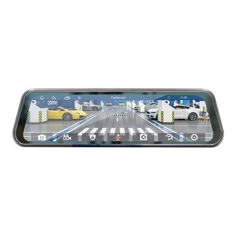 Car Recorder 9.36 Inch Reverse Mirror Wireless CarPlay Android Car DVR Monitor