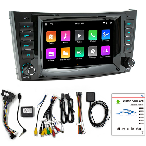 Car Multimedia Player For W211 IPS Screen Android 13 Wireless Carplay and Wireless Android Auto DSP wifi gps
