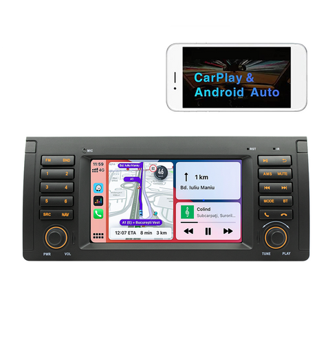 Android 13 Car Stereo Wireless Carplay for BMW E53 Double Din 7 Inch Touchscreen GPS Navigation System FM Bluetooth WiFi