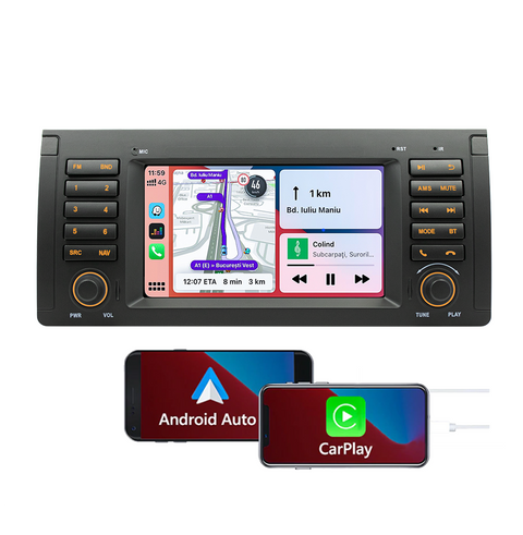 Android 13 Car Stereo Wireless Carplay for BMW E53 Double Din 7 Inch Touchscreen GPS Navigation System FM Bluetooth WiFi