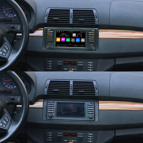 Android 13 Car Stereo Wireless Carplay for BMW E53 Double Din 7 Inch Touchscreen GPS Navigation System FM WiFi