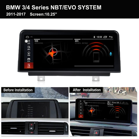 Car multimedia player For BMW 3 Series F30 F31 F34 with wireless Apple carplay and Android auto 8 core 10.25 inch ips screen Bluetooth wifi navigation