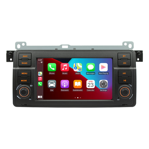 Android 13 Car Stereo Wireless Carplay for BMW E46 Double Din 7 Inch Touchscreen GPS Navigation System FM WiFi