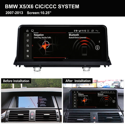 Autoradio Bluetooth android car stereo for BMW X5 X6 E70 E71 with wireless carplay and android auto wifi GPS navigation system