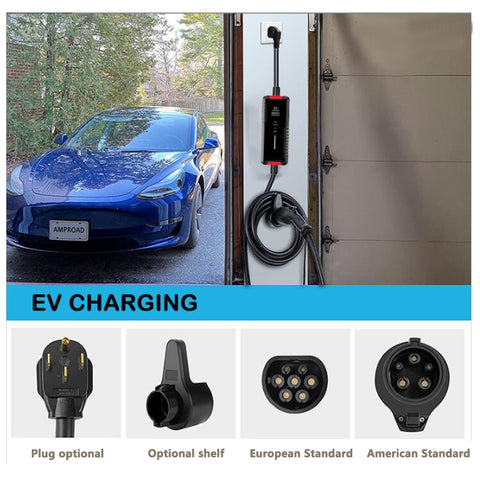 EV Charger Custom Portable Car Charger Portable Charger 1.7KW to 7KW 13A 16A 32A