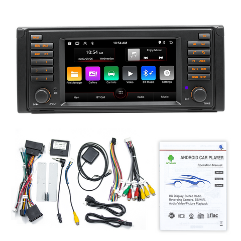 Android 13 Car Stereo Wireless Carplay for BMW E53 1996-2007 Double Din 7 Inch Touchscreen GPS Navigation System FM WiFi