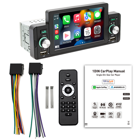 Universal Bluetooth Car radio single 1 din Autoradio 5 Inch screen with carplay auto electronics