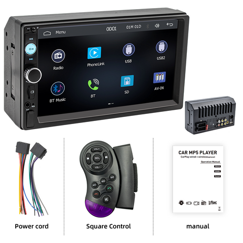 Car video wholesaler touch screen car radios with apple carplay and android auto support cd dvd player bluetooth 5.0 usb aux camera input