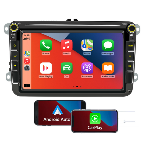 Factory car stereo for vw with Wireless Carplay and Android Auto 8 inch IPS Screen Supports FMAM Raido RDS USB 2.1A Charging Bluetooth 5.0 Reverse Camera Input Mirror Link SWC&nbsp;
