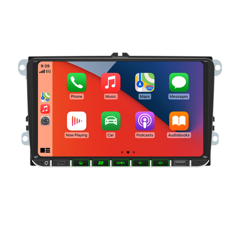 Wholesale car stereo for vw with Wireless Carplay and Android Auto 9 inch IPS Screen Supports FMAM Raido RDS USB 2.1A Charging Bluetooth 5.0 Reverse Camera Input Mirror Link SWC