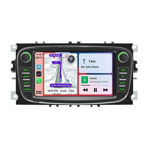autoraido for ford focus Supports wireless CarPlay and Android Auto 7 inch ips screen FM AM Raido RDS USB 2.1A Charging Bluetooth 5.0 Reverse Camera Input Mirror Link SWC