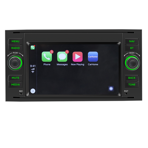 car stereo MP5 player with wireless CarPlay and Android Auto for Ford Transit 7 inch ips screen FM AM Raido RDS USB 2.1A Charging Bluetooth 5.0 Reverse Camera Input Mirror Link SWC