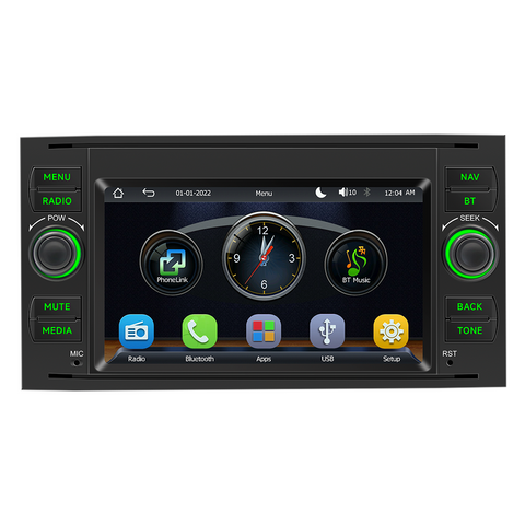 car stereo MP5 player with wireless CarPlay and Android Auto for Ford Transit 7 inch ips screen FM AM Raido RDS USB 2.1A Charging Bluetooth 5.0 Reverse Camera Input Mirror Link SWC