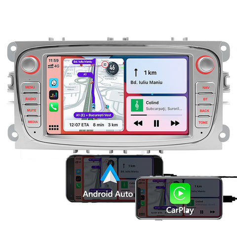 Android 13 Car Stereo 7 Inch Double Din Android Auto Car Radio Carplay&nbsp; for Ford Focus Mondeo S-max