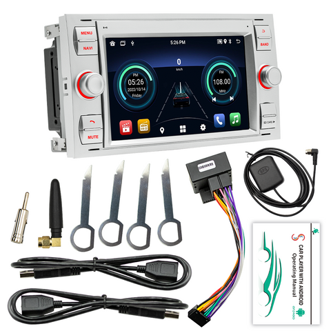 Android 13 Touchscreen Car Radio Player 7 Inch GPS Car Stereo 2 Din Autoradio for Ford transit
