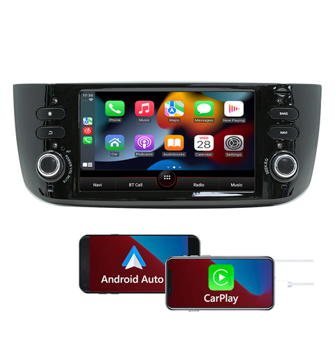 car stereo manufacturer GPS navigation for Fiat Punto 2016 head unit with wireless carplay and Android auto WiFi Bluetooth mirror link RDS FM radio