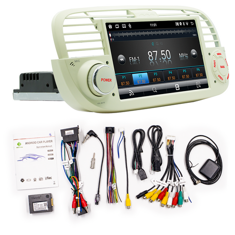 Android 13 Car Multimedia Player Wireless Carplay Android Auto Gps WIFI 7 Inch Sreen Car Stereo for Fiat 500