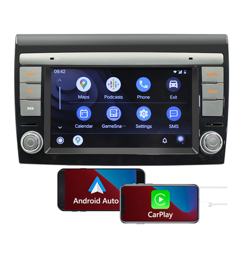 Factory Car Stereo for FIAT Bravo 2008-2013 7-inch HD Touch Screen Android 13 autoradio with wireless carplay and Android auto support WiFi Bluetooth GPS navigation mirror link