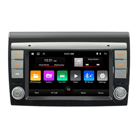 Factory Car Stereo for FIAT Bravo 2008-2013 7-inch HD Touch Screen Android 13 autoradio with wireless carplay and Android auto support WiFi Bluetooth GPS navigation mirror link