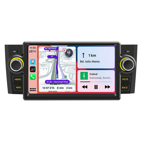 Car MP5 player for Fiat Lingya 2007-2012 Android 13 7-inch HD touchscreen car multimedia player with wireless carplay and Android auto support WiFi Bluetooth GPS navigation mirror link