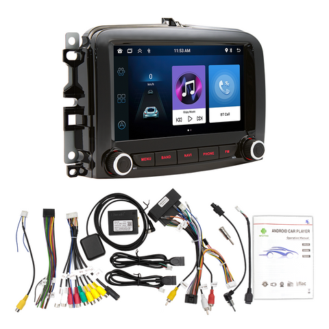 double din car stereo for fiat 500L 2013-2019 7 inch HD screen fm raido Android 13&nbsp;wireless carplay and wireless Android auto2gb+64gb wifi Bluetooth mirror link&nbsp;