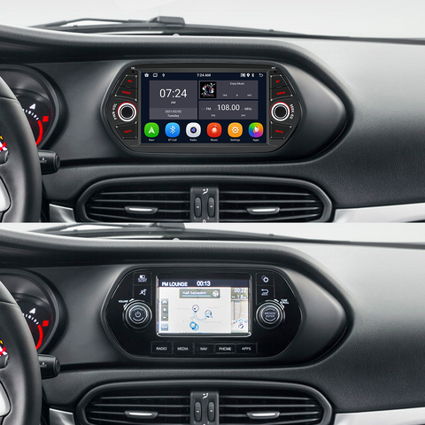 Autoradio wholesaler car stereo for FIAT EGEA 2015-2017 car stereo with wireless carplay and Android auto GPS navigation WiFi Bluetooth mirror link RDS FM