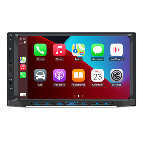 head unit car stereo with backup camera double din car stereo with carplay 7 inch touch screen support bluetooth radio mirror link free backup camera