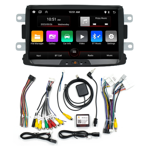 Car stereo wholesale 8-inch carplayscreen for Renault Dacia 2016-2018 car multimedia player with wireless carplay and Android auto GPS navigation WiFi Bluetooth mirror link RDS FM radio