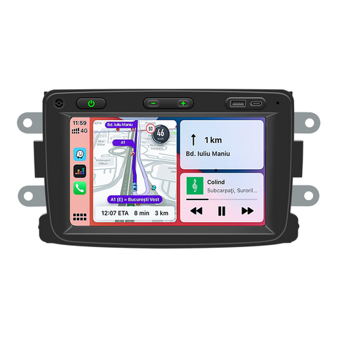 Factory 2 din car stereo for Renault Dacia Supports wireless CarPlay and Android Auto 7 inch ips screen  FMAM Raido RDS USB 2.1A Charging Bluetooth 5.0 Reverse Camera Input Mirror Link SWC