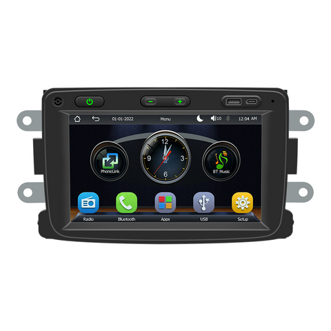 Factory 2 din car stereo for Renault Dacia Supports wireless CarPlay and Android Auto 7 inch ips screen  FMAM Raido RDS USB 2.1A Charging Bluetooth 5.0 Reverse Camera Input Mirror Link SWC