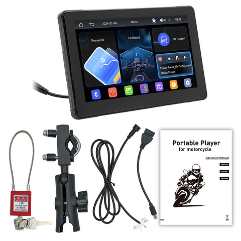 7 Inch IPX7 Waterproof Motorcycle GPS Navigation IPS Smart Screen Wireless Carplay Android Auto