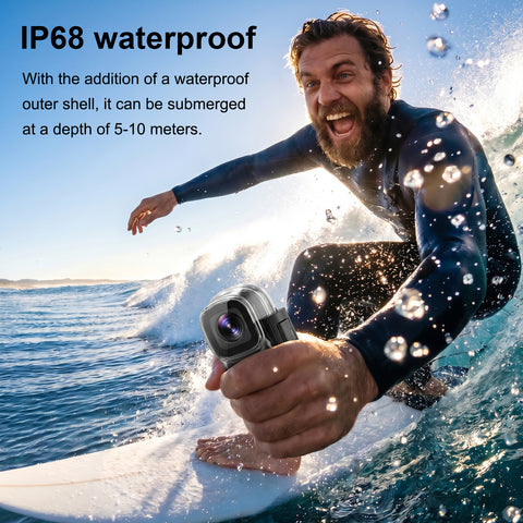 4K high-definition mini sports camera anti shake waterproof hands-free neck stand chest installation wearable Vlog Cam