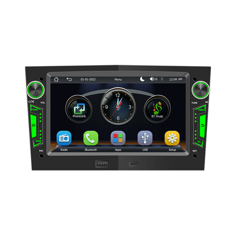 Double Din car stereo for opel with Wireless Carplay and Android Auto 7 inch IPS Screen Supports FMAM Raido RDS USB 2.1A Charging Bluetooth 5.0 Reverse Camera Input Mirror Link SWC