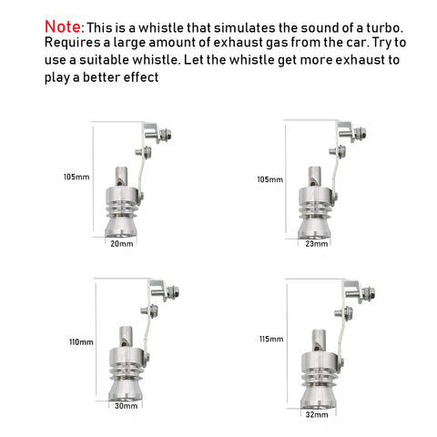 Universal Racing Sound Simulator Car Turbo Sound Whistle Vehicle Refit Device Exhaust Pipe Whistle