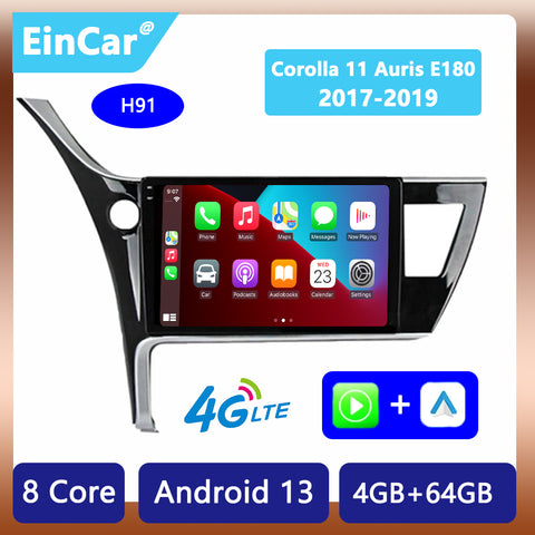 Android 13 For Toyota Corolla 11 Auris E180 2017 2018 2019 Car Radio Multimedia GPS Navi Car Stereo With Carplay Android Auto