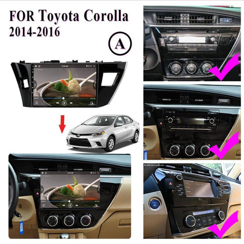 Double Din Android13 Car Radio Stereo for Toyota Corolla Ralink 2014-2016 Multimedia Headunit GPS Navigation CarPlay